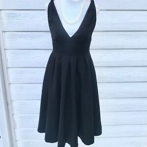 J Crew black V Neck dress. Size 4